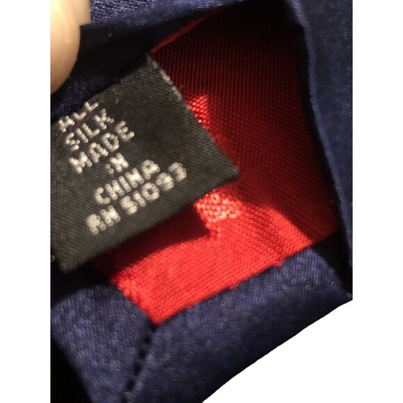Hallmark Holiday‎ Traditions Christmas Tie 100% Silk By MMG Navy Blue - Picture 6 of 7